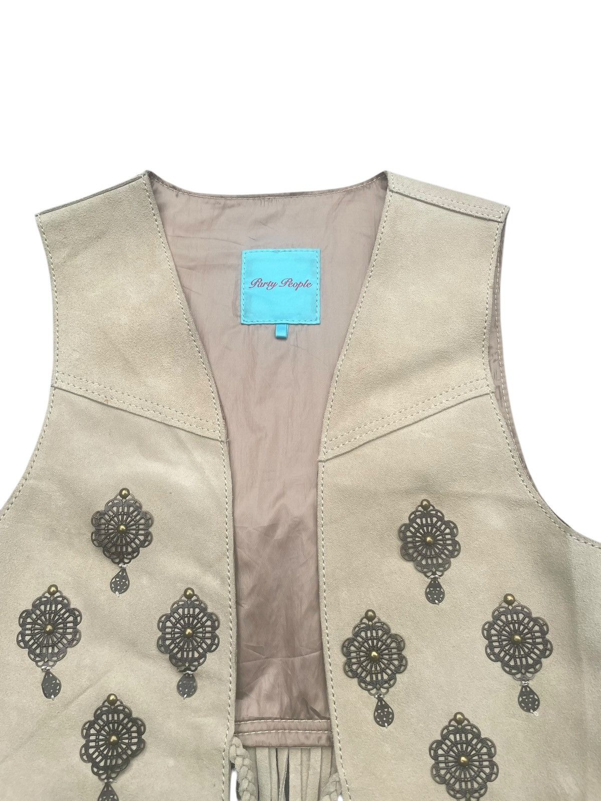 Japanese Brand Party People Kitson Japan Leather Vest Size XXS / US 00 / IT 34 - 3 Thumbnail