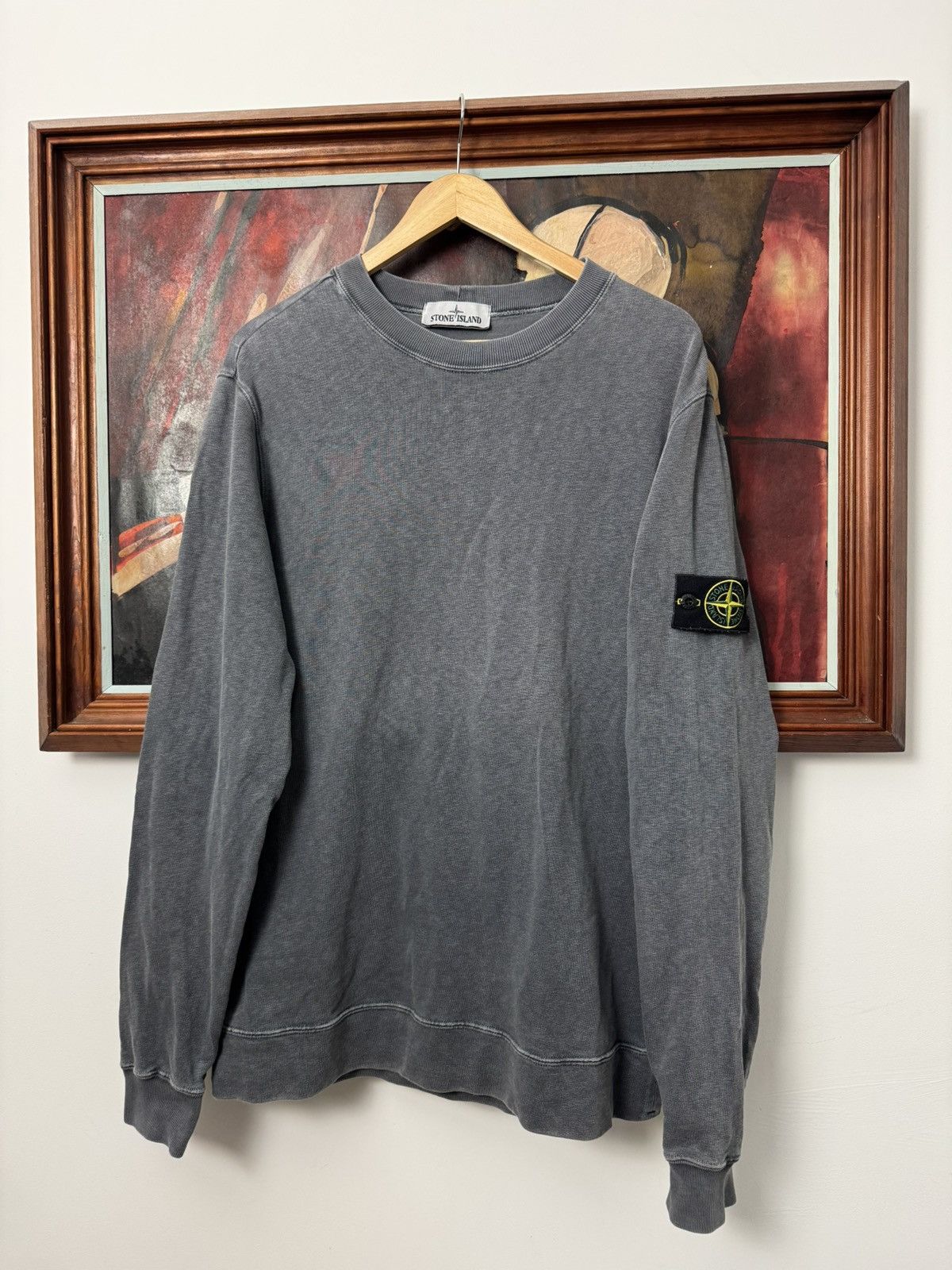 Stone Island Stone Island Vintage Washed Gray Crewneck Rare Streetwear Size US M / EU 48-50 / 2 - 1 Thumbnail