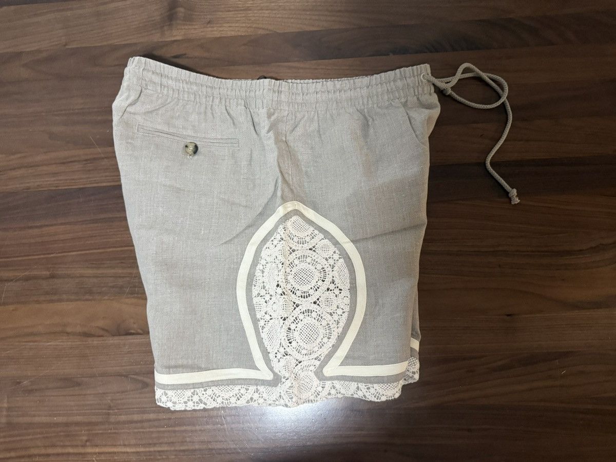 Aime Leon Dore Aime Leon Dore Lace Linen Basketball Short Bone White XL Size US 36 / EU 52 - 7 Thumbnail