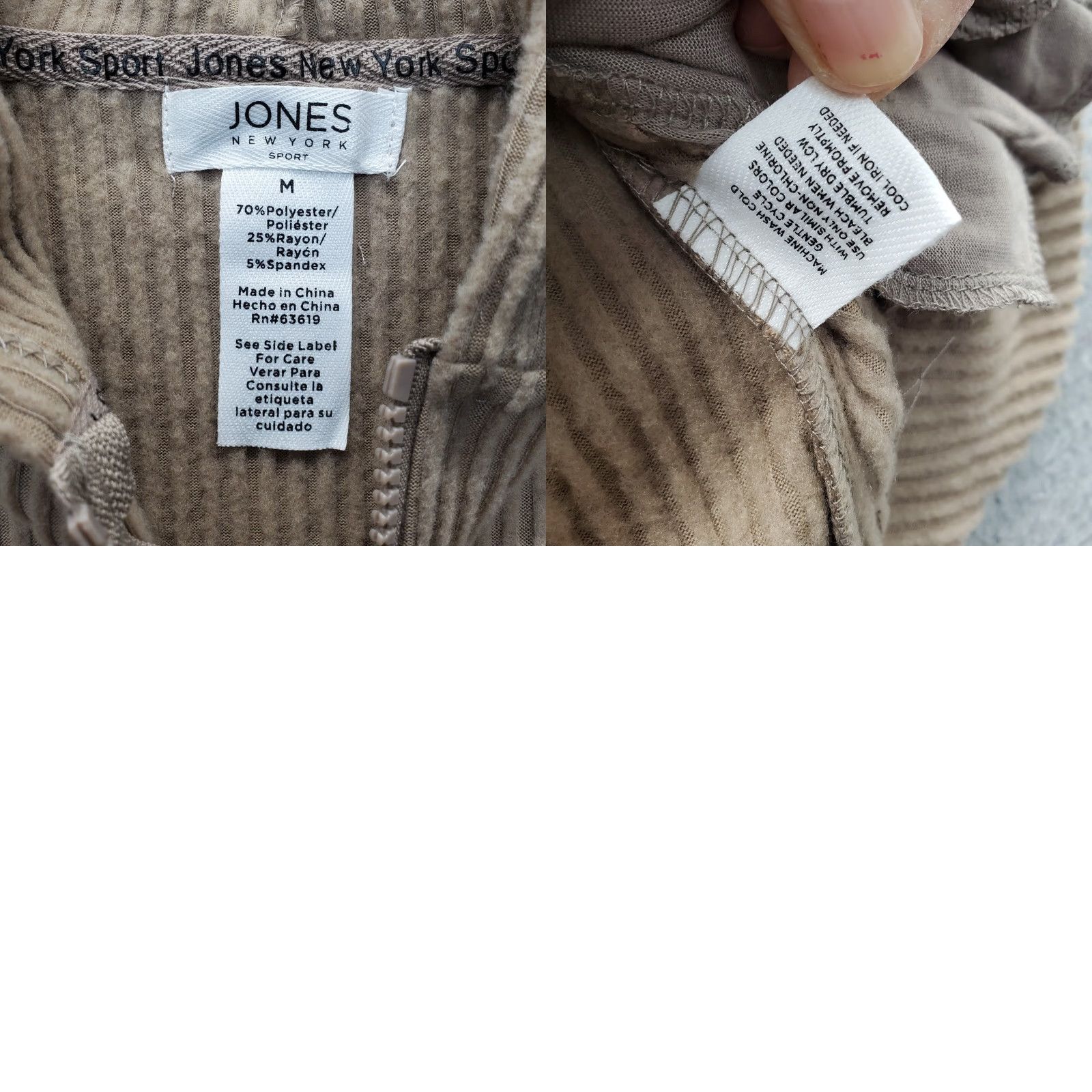 Jones New York Jones New York Sport Hoodie Womens M Brown 1/4 Zip Thumb Hole Hooded Regular Length 26.5 in Chest 22" NWT Ladies Shirt Category: Hoodie Size M / US 6-8 / IT 42-44 - 8 Thumbnail