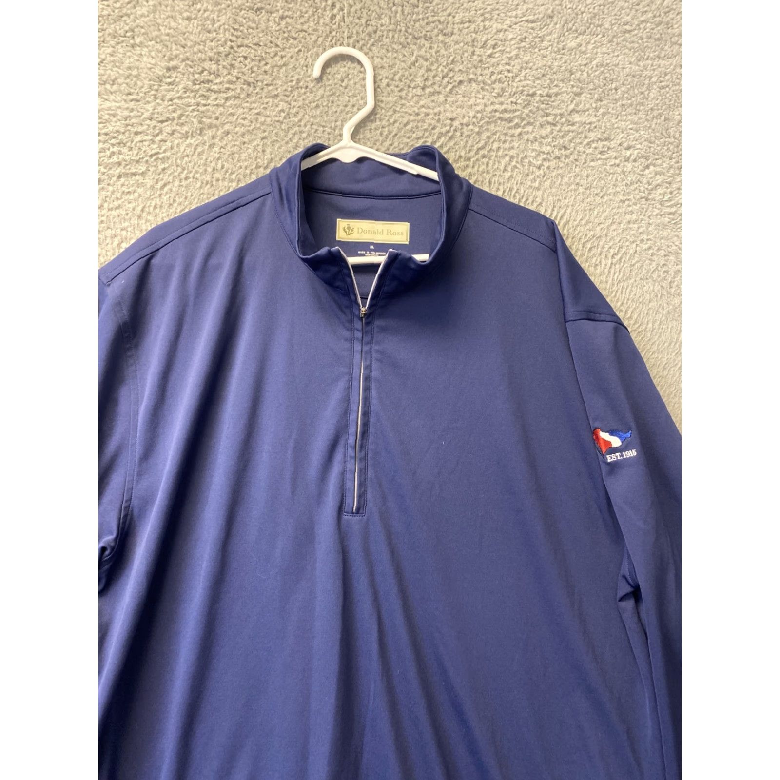 Vintage Donald Ross Men 1/4 Zip Sweater L Blue Cotton Blend Long Sleeve Pullover Size US L / EU 52-54 / 3 - 2 Thumbnail