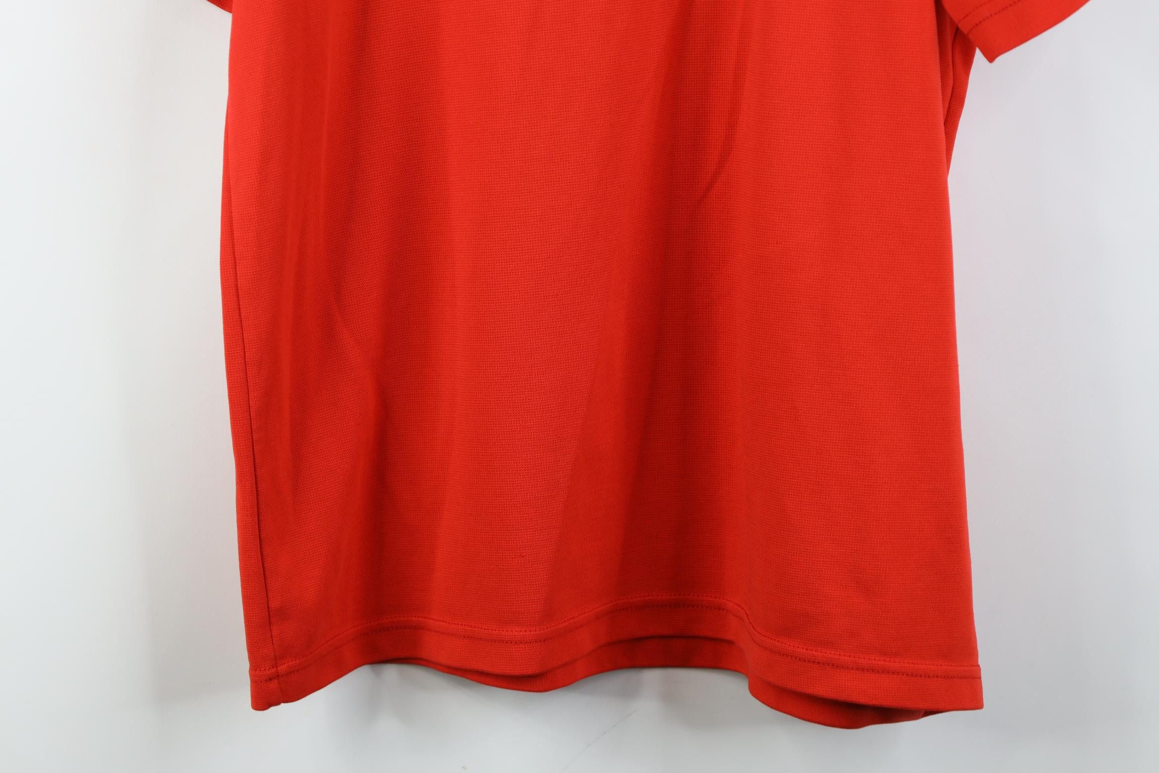 Adidas Vintage 90s Adidas Thermal Knit Short Sleeve T-Shirt Red Size US M / EU 48-50 / 2 - 14 Thumbnail