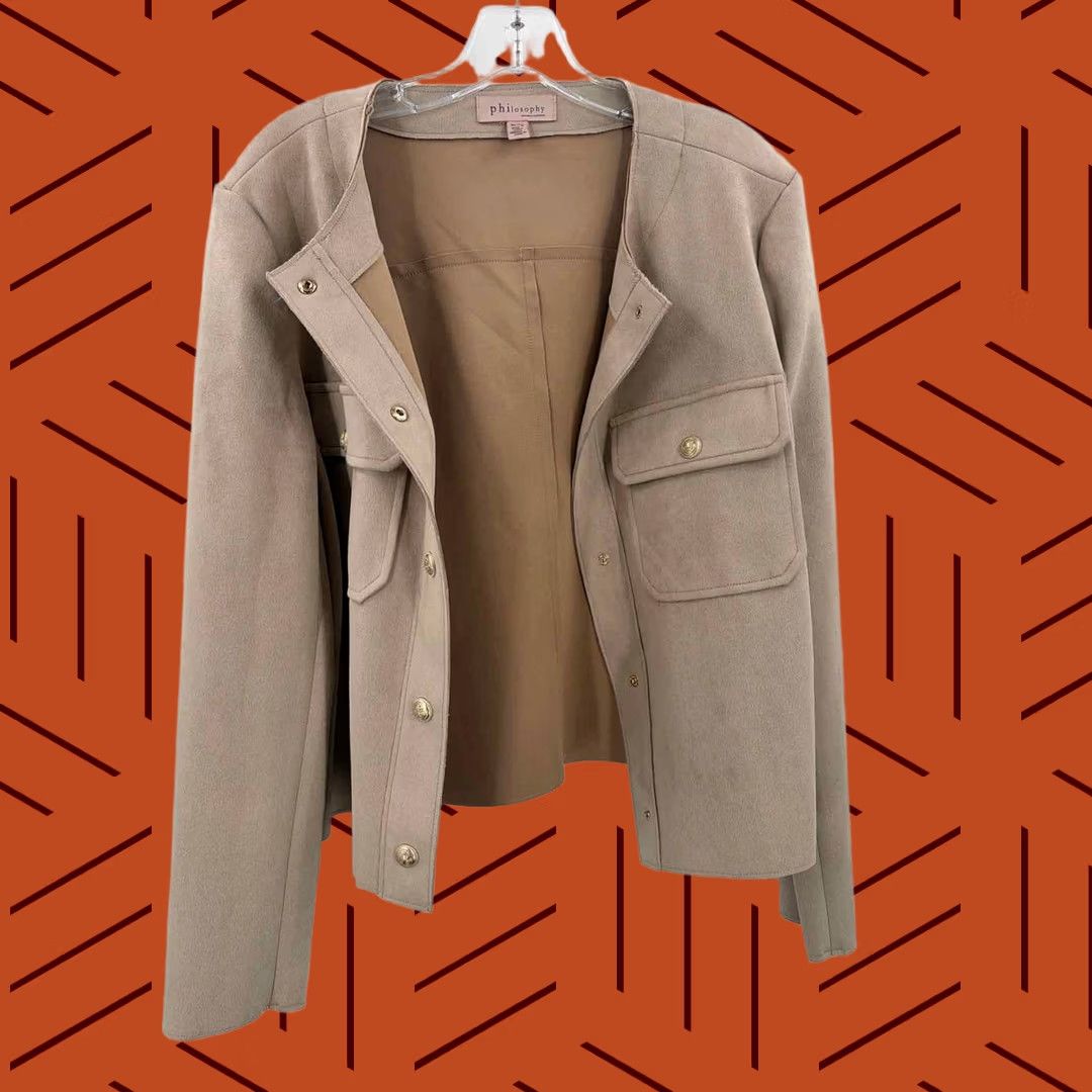 Vintage Philosophy Shirt XL Button Jacket Tan Womens Size XL / US 12-14 / IT 48-50 - 1 Thumbnail