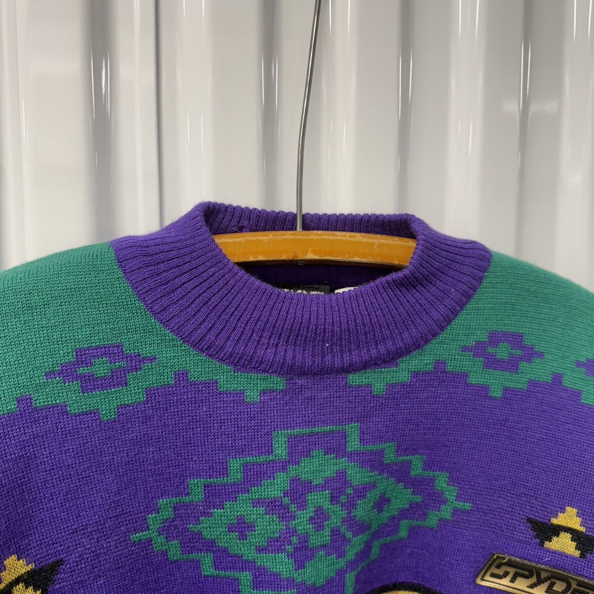 Spyder × Vintage RARE Vintage 90s Coogi Style Spyder Crewneck Sweater Size US L / EU 52-54 / 3 - 5 Thumbnail