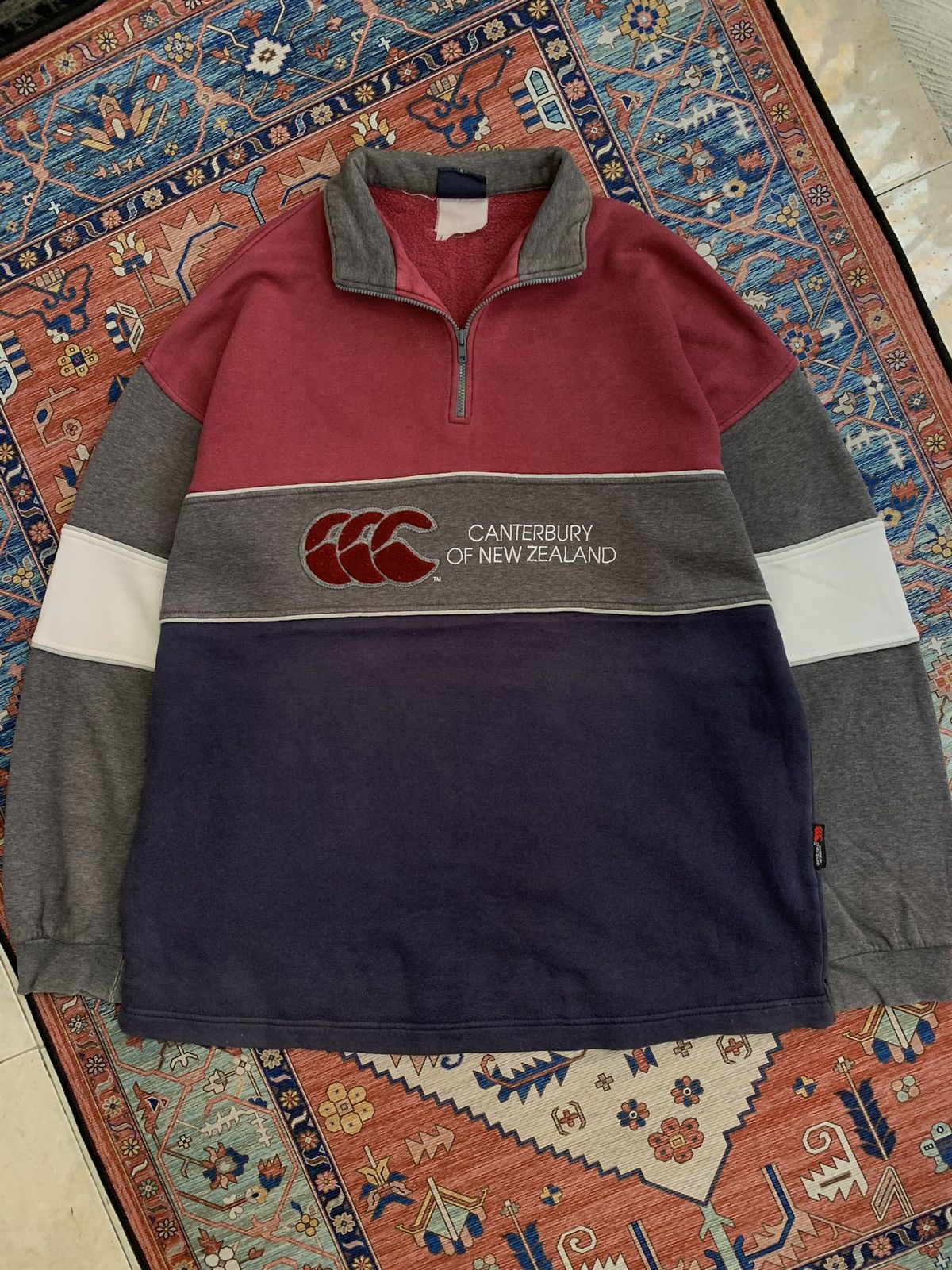 Canterbury of New Zealand SWEATER HALF ZIPPER CANTERBURY 3TONE Size US L / EU 52-54 / 3 - 1 Thumbnail