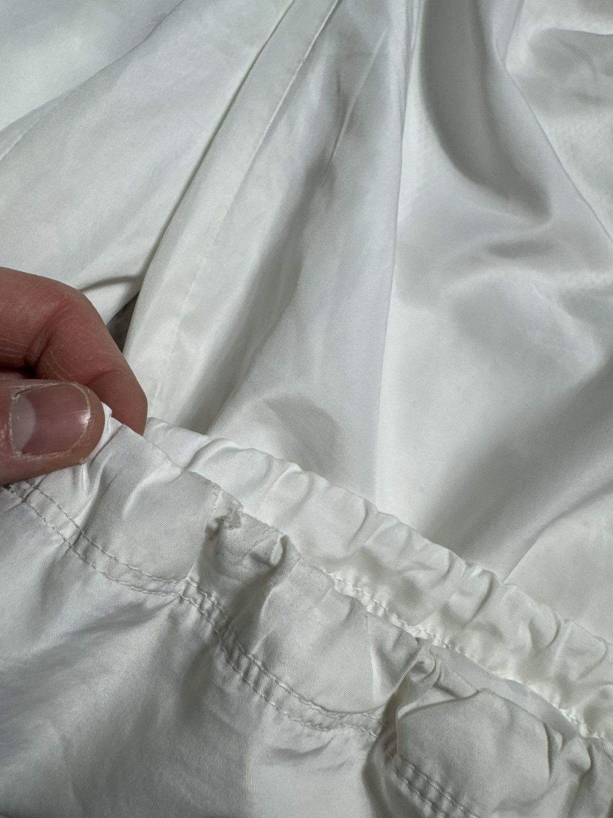 Nike Nike Vintage Baggy Track Pants White Drill Swoosh Nylon Size US 30 / EU 46 - 8 Thumbnail
