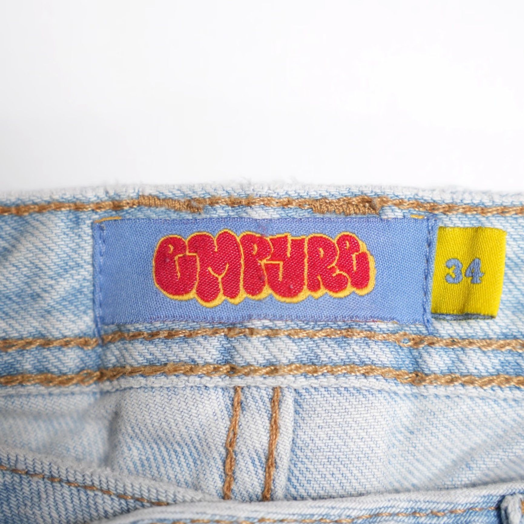Empyre VINTAGE Empyre Jeans Mens 34 Light Wash Blue Straight Denim 90s Skater Relaxed Fit Belted High Rise Mens Size US 34 / EU 50 - 5 Thumbnail