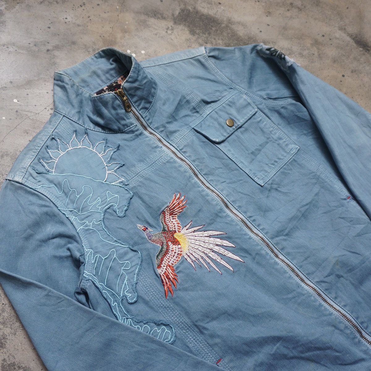 Japanese Brand GEMSTONE sukajan denim Jacket Size US M / EU 48-50 / 2 - 4 Thumbnail