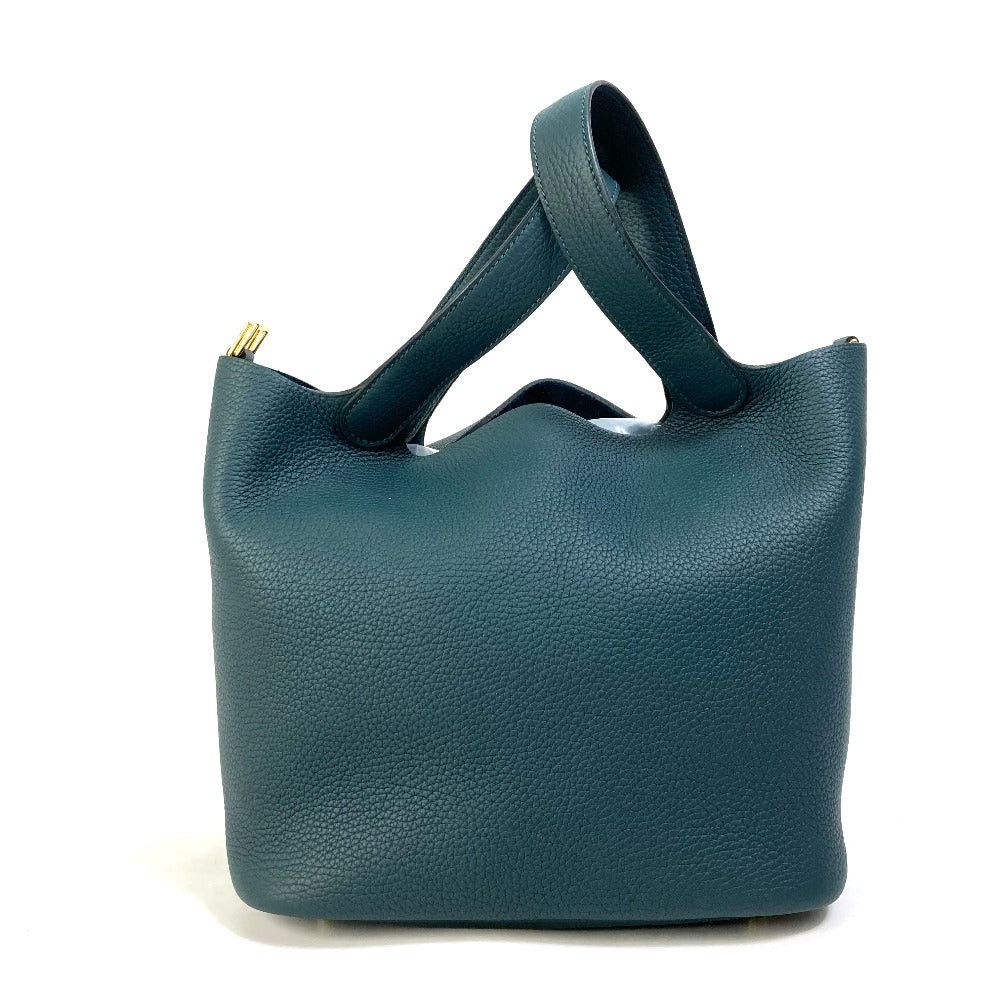Hermes Hermes Picotin Lock Mm Briefcase Tote Bag Handbag Trillon Clemence Women Veil Suppression (Beekeeping, Apiculture) Green×Blue Size ONE SIZE - 1 Thumbnail