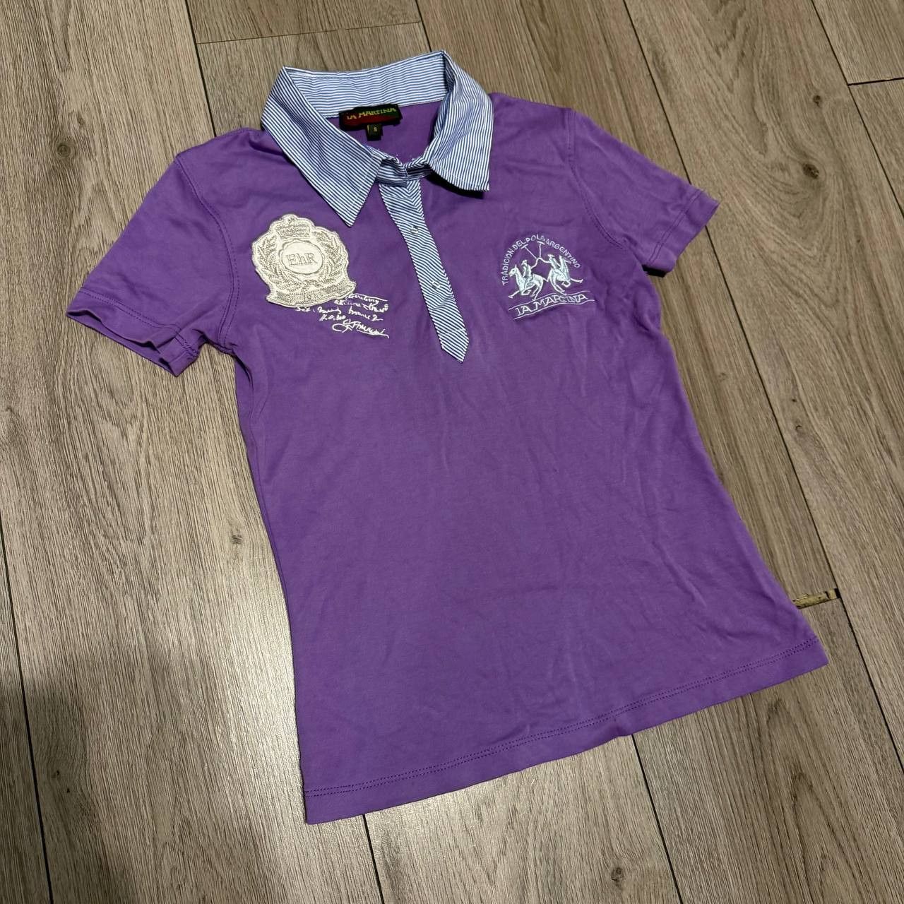 La Martina la martina womens polo t-shirt Size S Purple Size S / US 4 / IT 40 - 2 Thumbnail