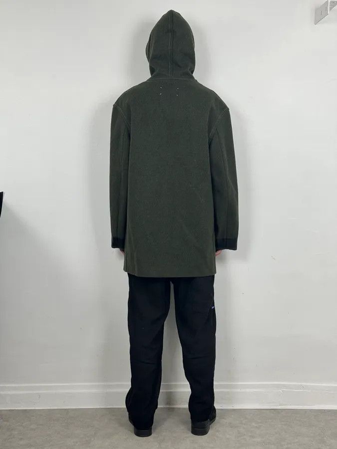 Maison Margiela AW2021 Maison Margiela Montgomery Green Wool & Leather Hooded Coat Size US M / EU 48-50 / 2 - 3 Thumbnail