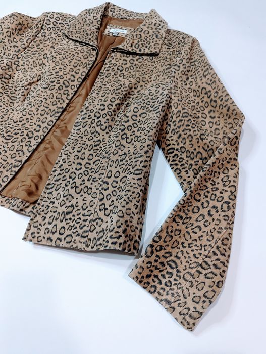 Avant Garde 90s Vintage Leopard Print Leather Jacket | Grailed