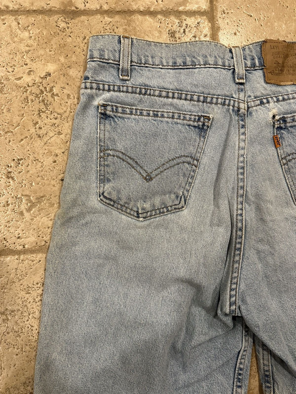 Levi's Levi’s Vintage 550 Denim Light Wash Paint Shorts Orange Tab Size US 32 / EU 48 - 6 Thumbnail