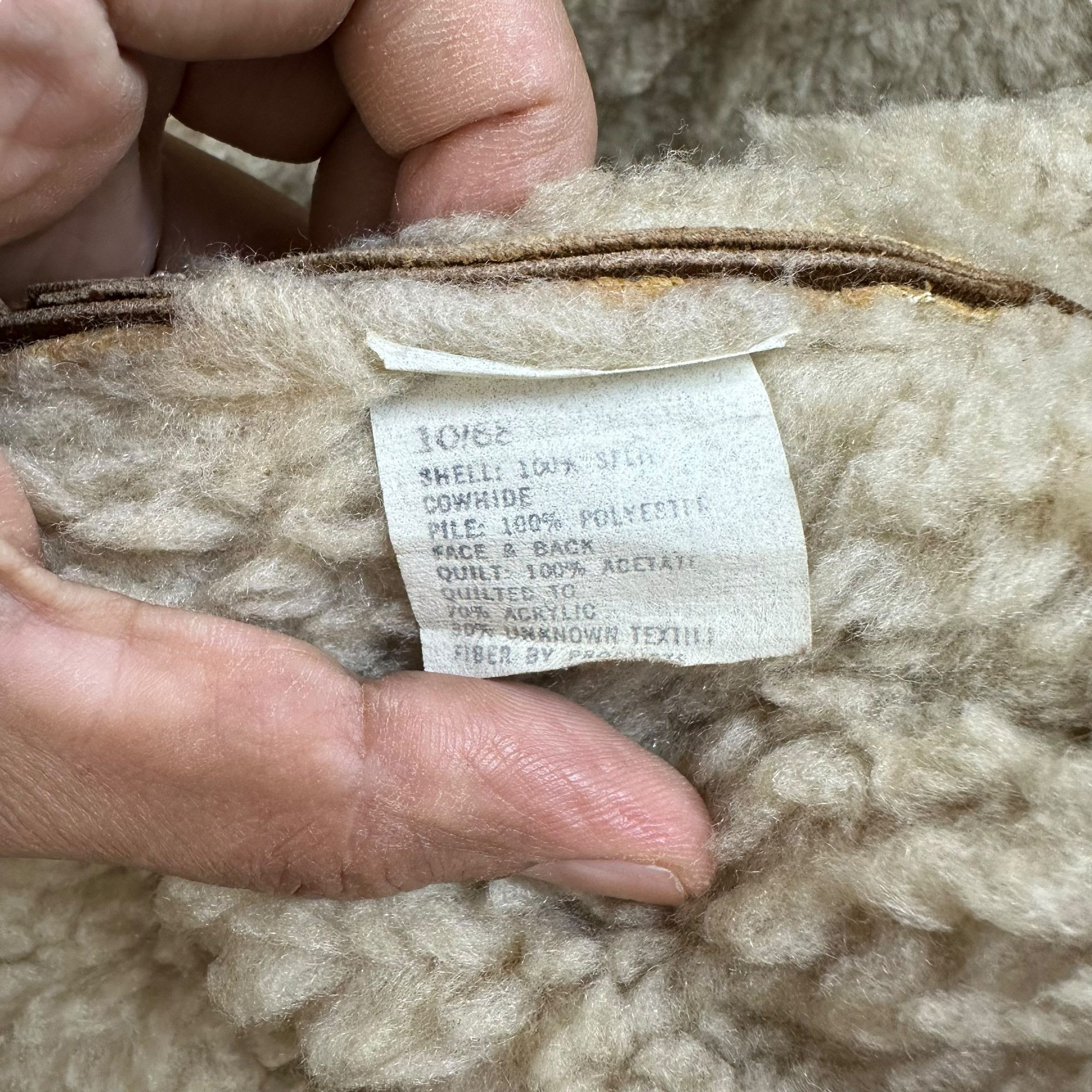 Vintage Vintage GENUINE SPLIT COWHIDE Sherpa Jacket #A77-1873 Size US M / EU 48-50 / 2 - 11 Thumbnail