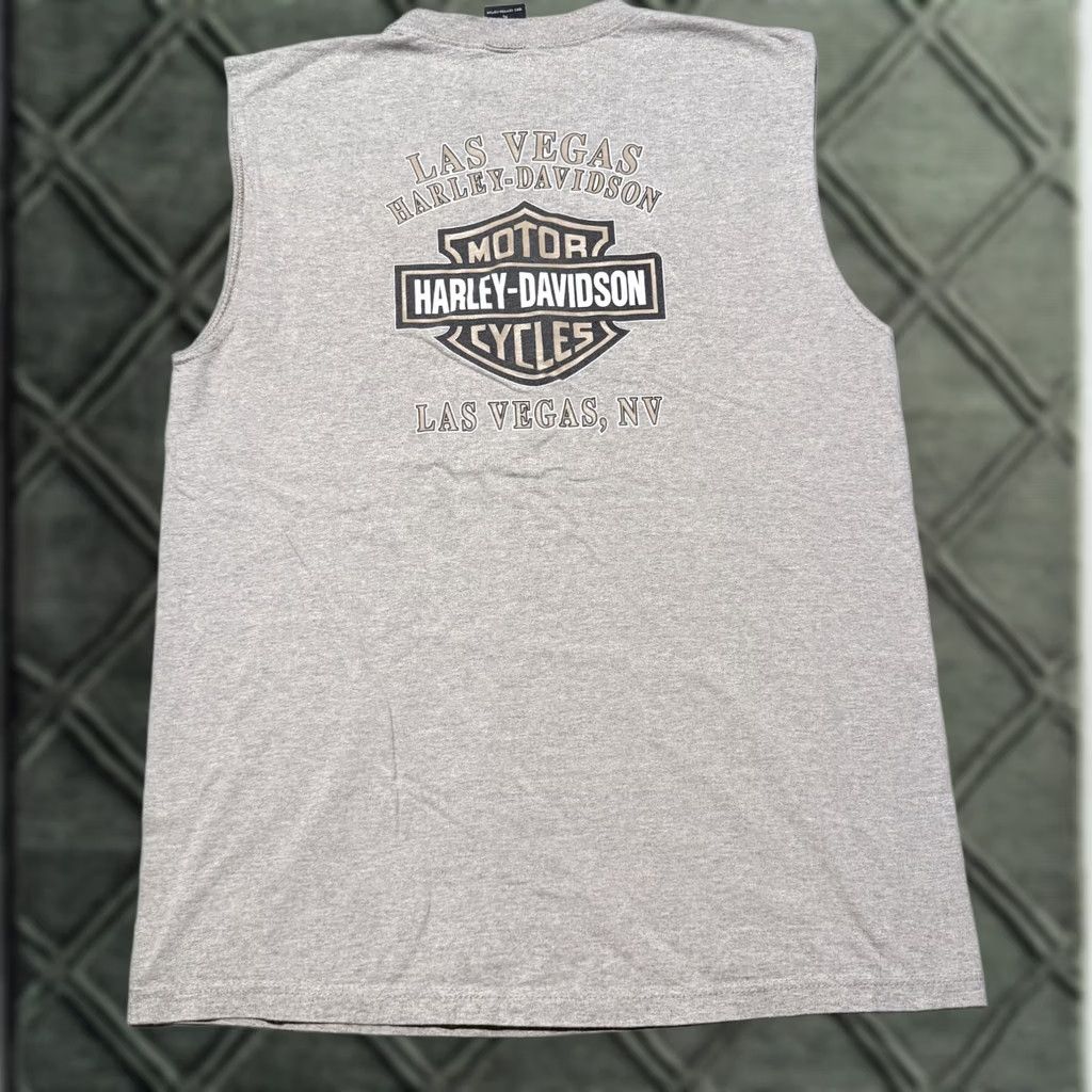 Harley Davidson Vintage Harley-Davidson Shirt Men XL Gray USA Made Sleeveless Size US XL / EU 56 / 4 - 1 Thumbnail