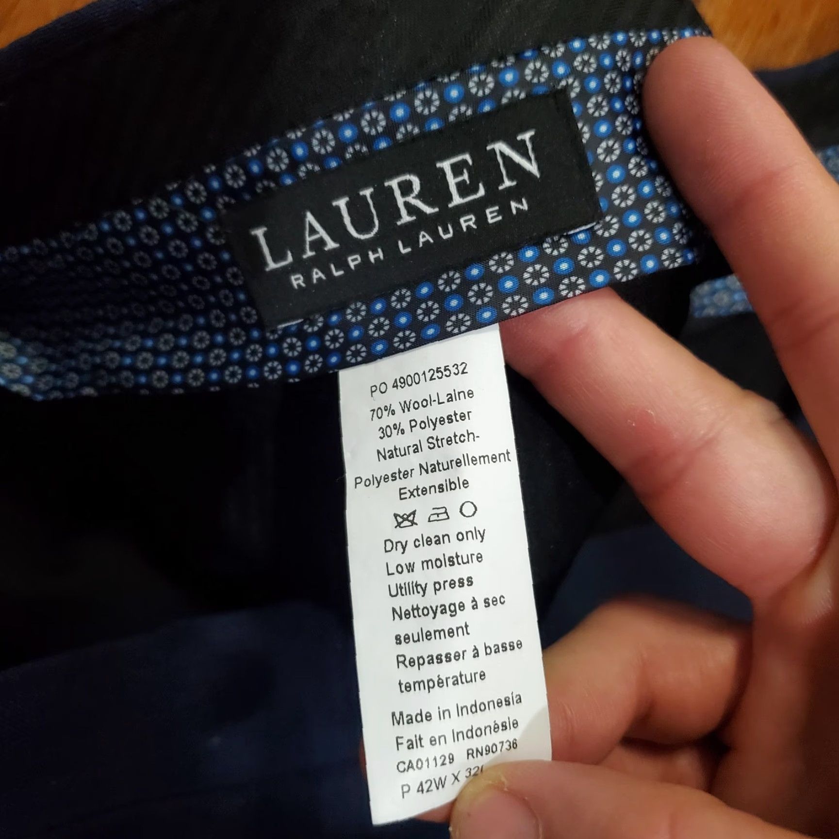 Ralph Lauren Lauren Ralph Lauren Dress Pants Mens 42x32 Blue Plaid Wool Stretch Flat Front Dress Pants Mens Blue Plaid Wool Blend Stretch Flat Front Size US 42 / EU 58 - 7 Thumbnail