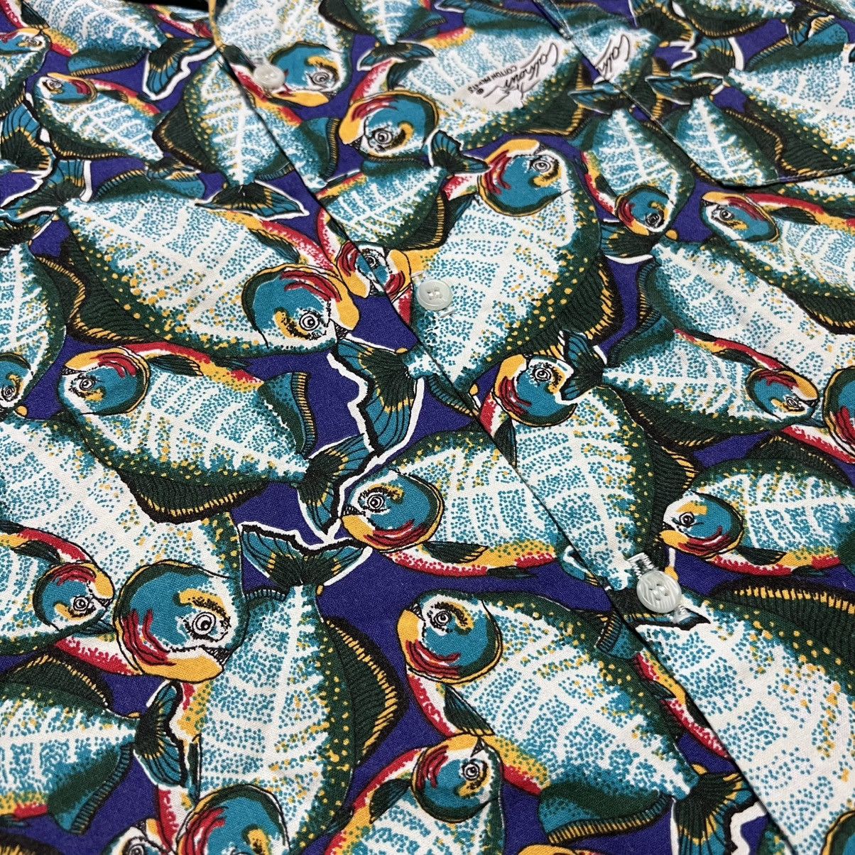 Vintage Vintage Calhouns Hawaiian Shirt Button Up Fish Print AOP 90s Size US XL / EU 56 / 4 - 5 Thumbnail