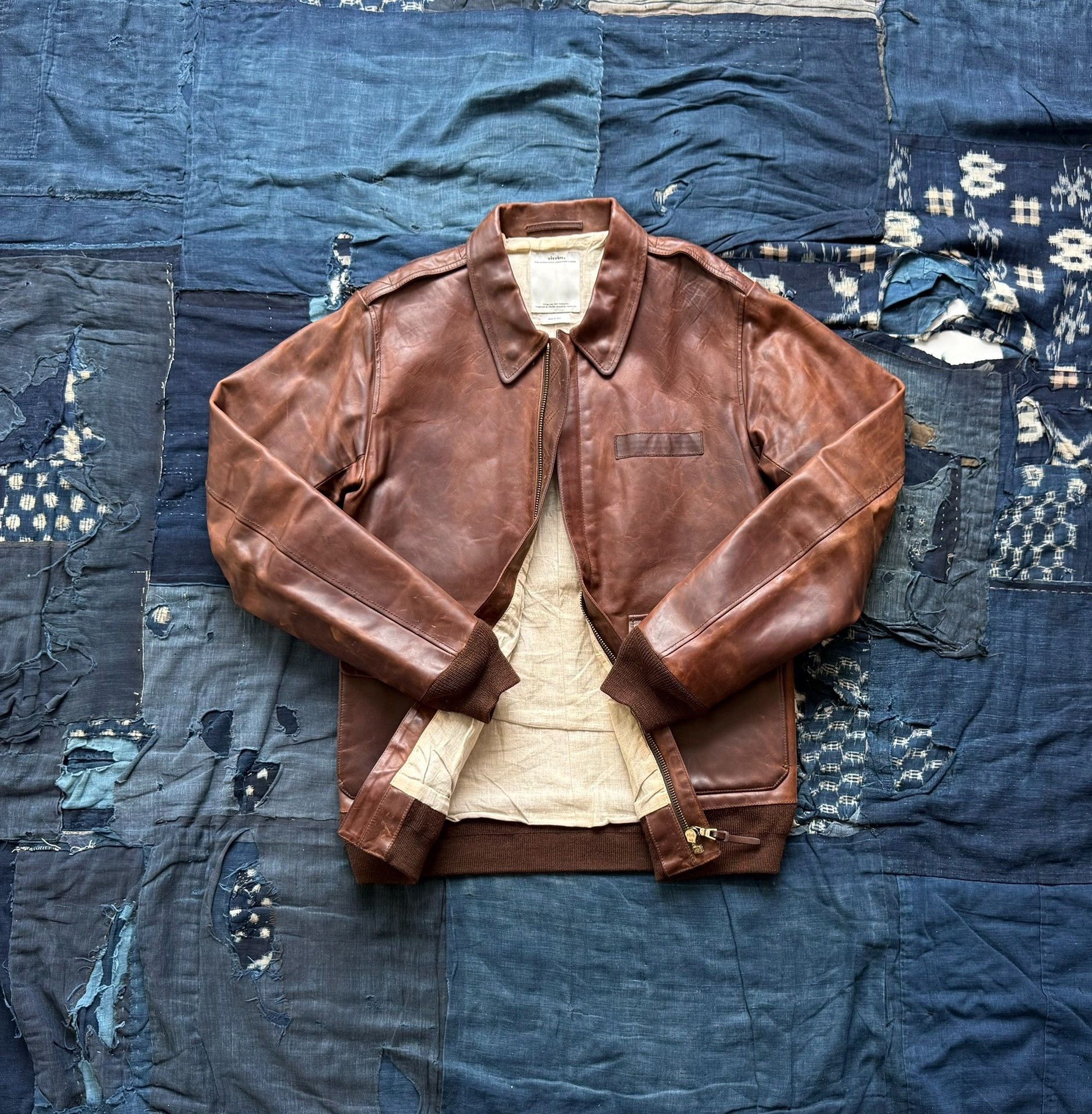 Visvim VISVIM 12AW ELMENDORF A2 Horse Leather Jacket Size US XXS / EU 40 - 2 Thumbnail