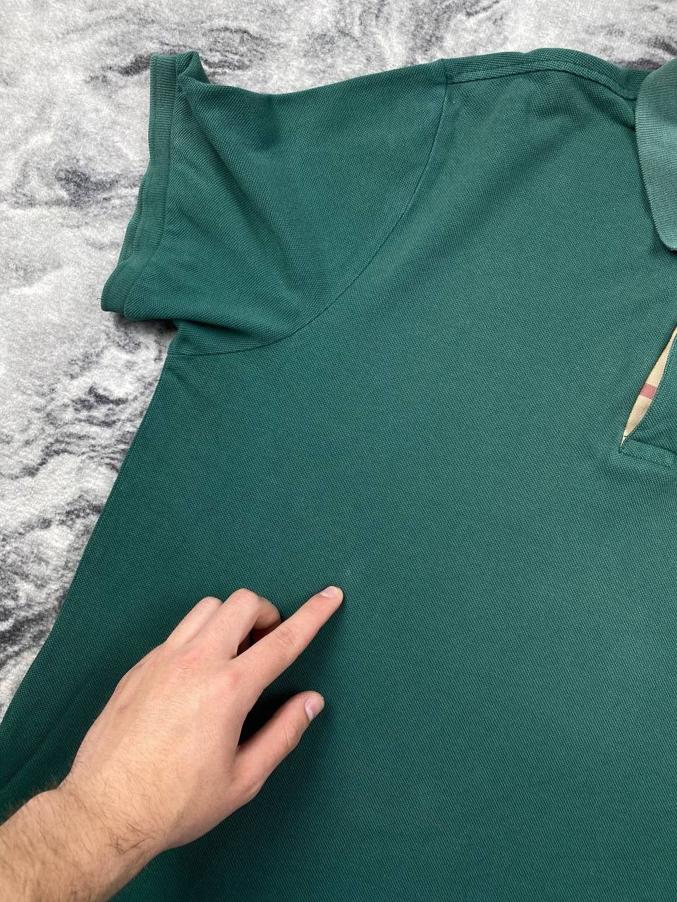 Burberry Burberry Brit Polo Shirt Nova Check Collar Men Size XL Green Size US XL / EU 56 / 4 - 14 Thumbnail