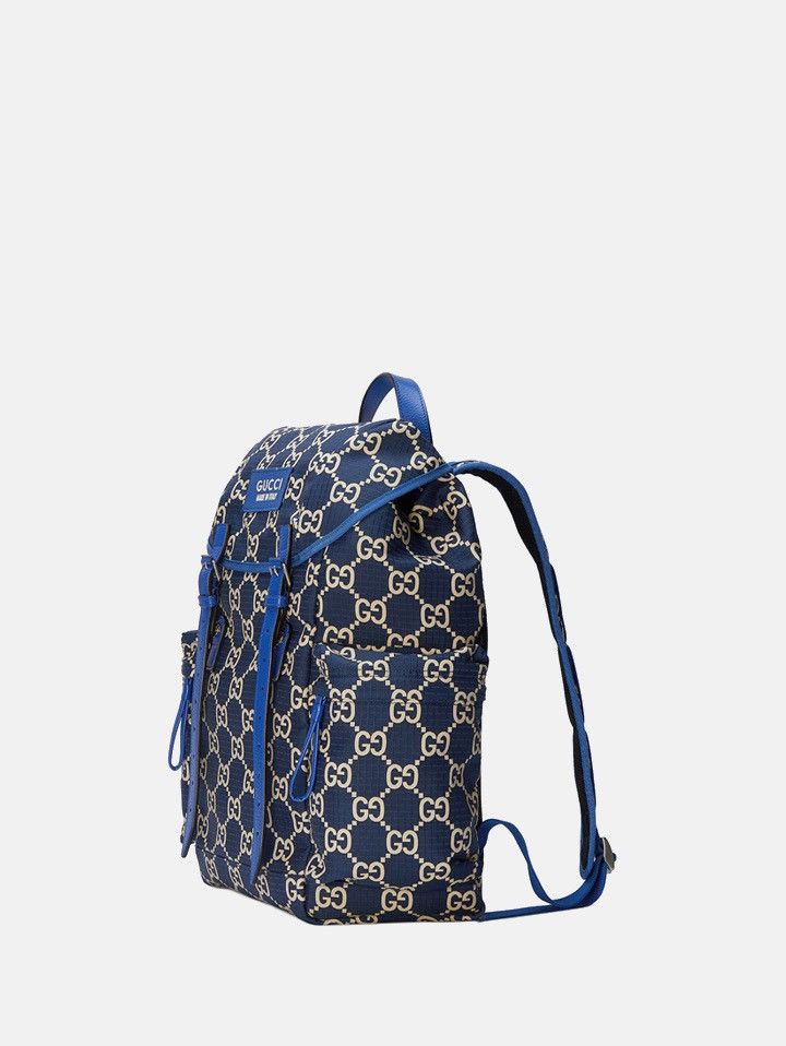 Gucci GUCCI Large GG Ripstop Backpack Blue Size ONE SIZE - 2 Thumbnail