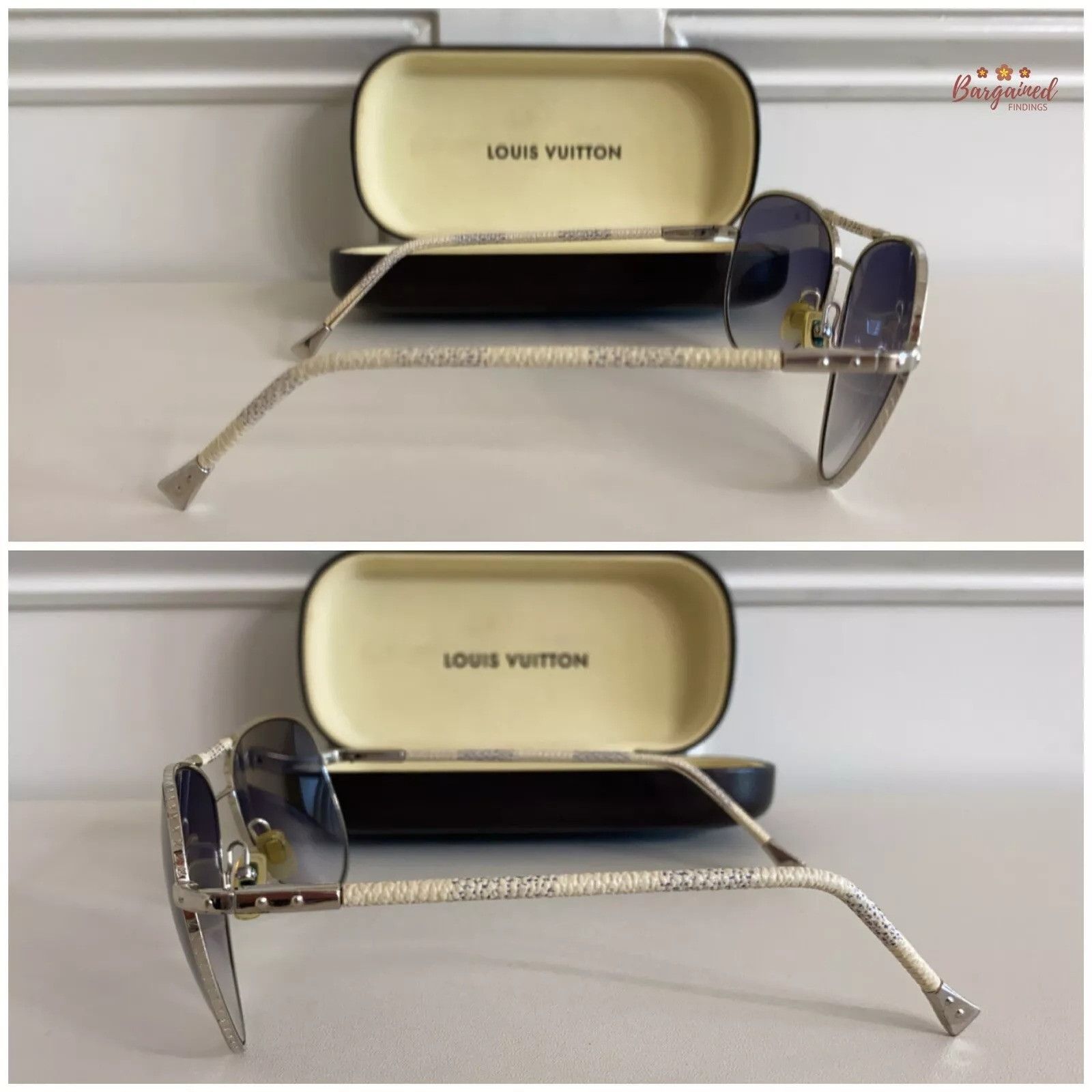 Louis Vuitton LOUIS VUITTON Damier Azur Conspiration Pilote Sunglasses Size ONE SIZE - 3 Thumbnail