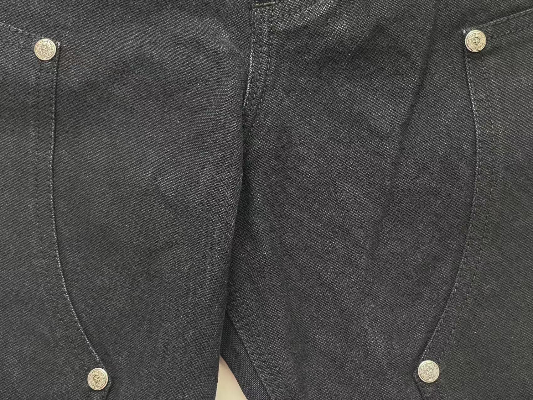 Chrome Hearts Chrome Hearts Black Cross Leather Patch Silver Button Shorts Size US 34 / EU 50 - 6 Thumbnail
