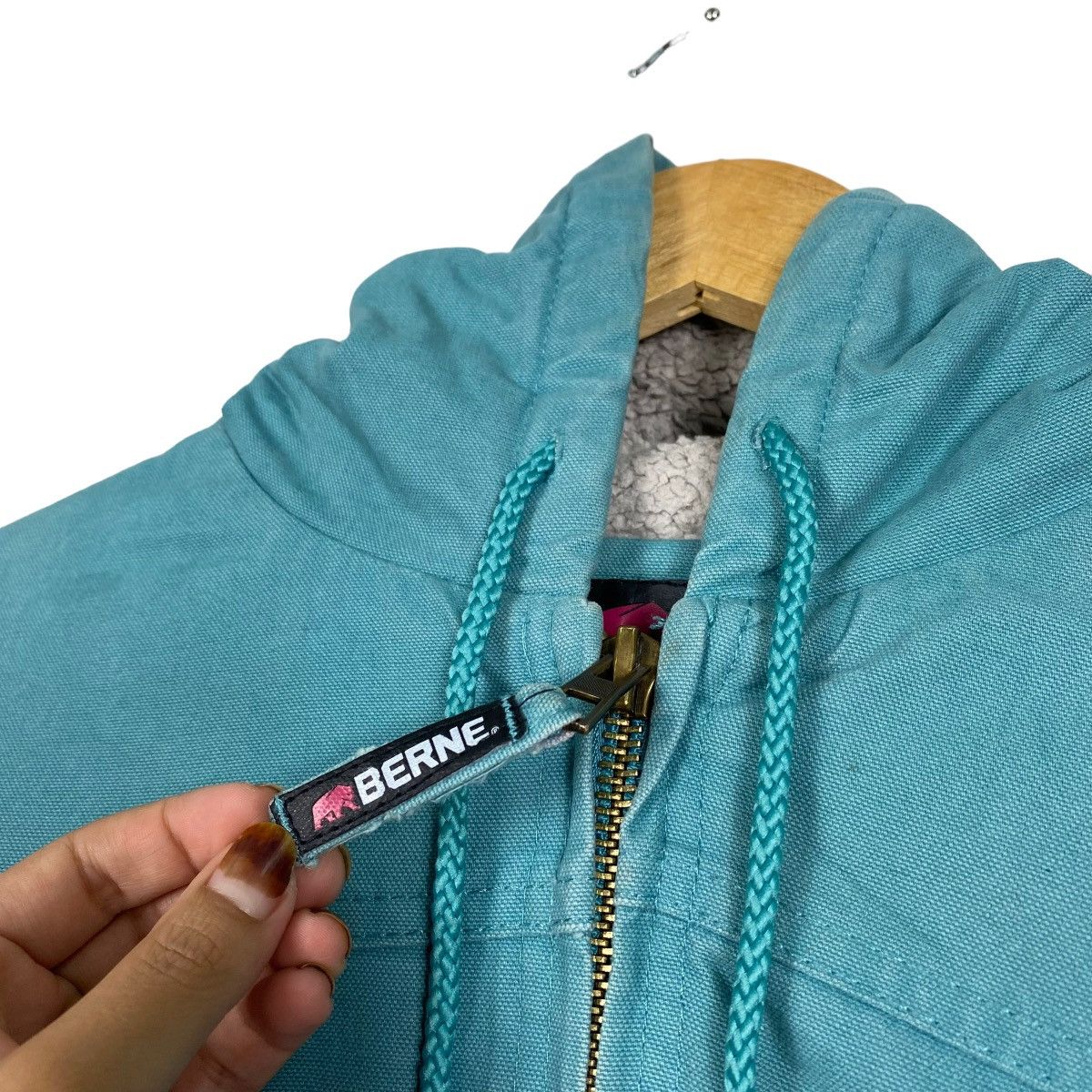 Japanese Brand Berne Fullzip Hoodies Jacket Sherpa Lining Size US M / EU 48-50 / 2 - 6 Thumbnail