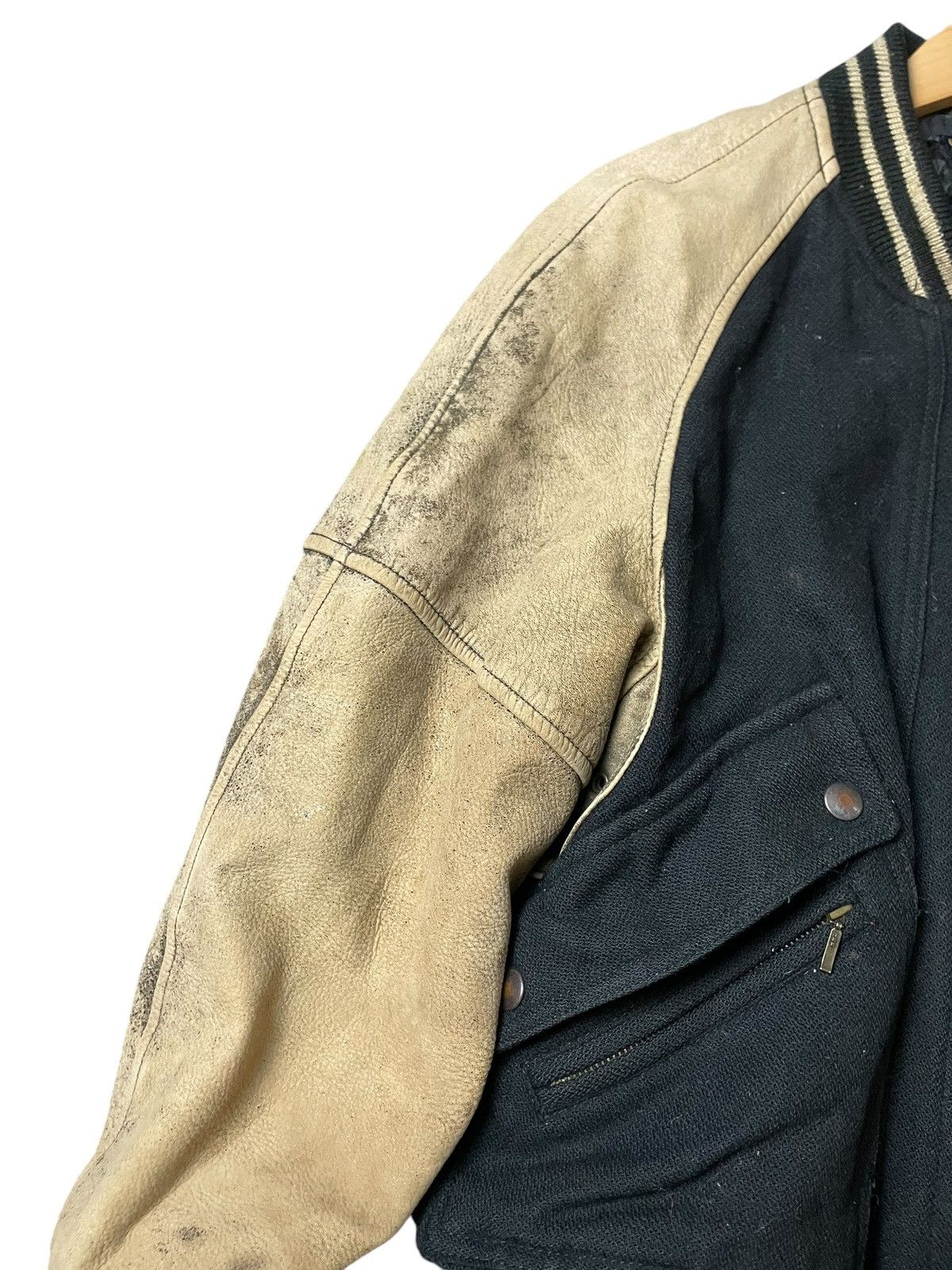 Japanese Brand × Vintage La Mode ROPÉ Leather Varsity Jacket (98) Size US XS / EU 42 / 0 - 6 Thumbnail