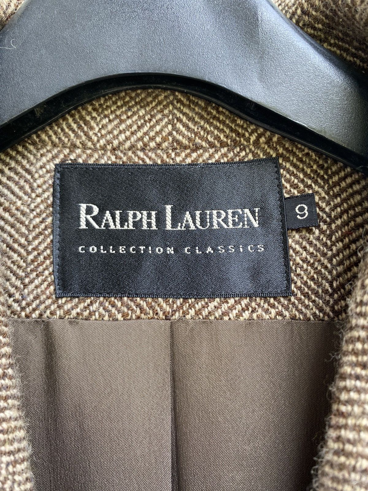 Ralph Lauren × Vintage Vintage Ralph Lauren Dark Brown Herringbone Jacket Size US S / EU 44-46 / 1 - 8 Thumbnail