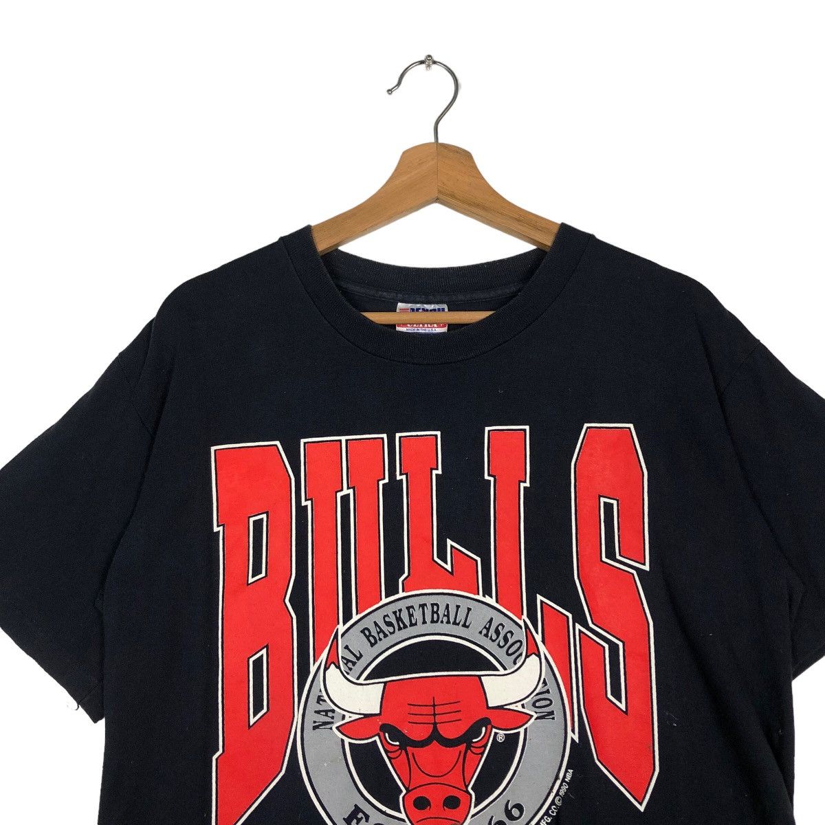 NBA 🔥1990 Chicago Bulls NBA T-Shirt Short Sleeve Big Logo Size US M / EU 48-50 / 2 - 2 Thumbnail