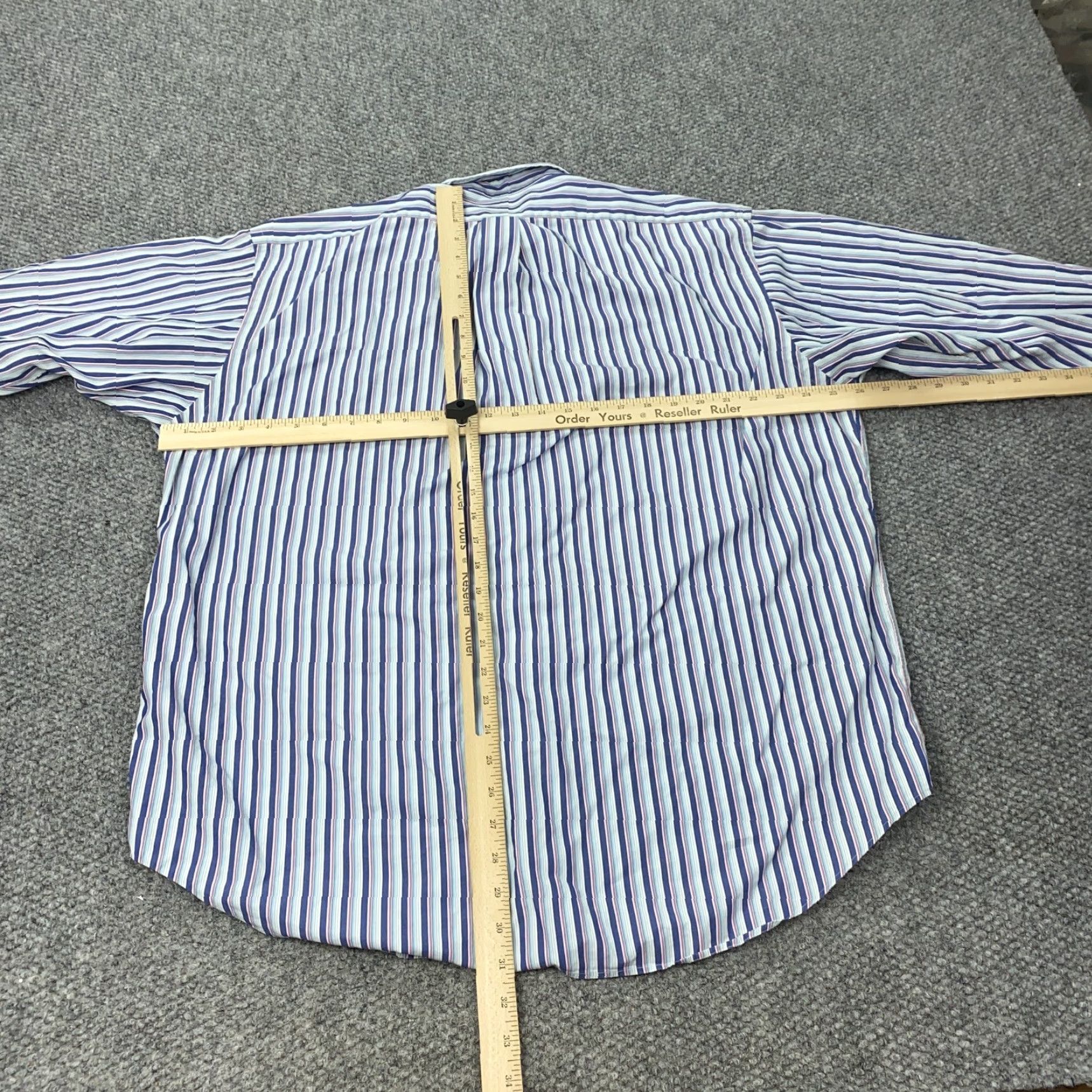 Ralph Lauren VINTAGE Ralph Lauren Shirt Mens Large Blue White Striped 90s Preppy Button-Down Collared Polo Pony Size US L / EU 52-54 / 3 - 6 Thumbnail