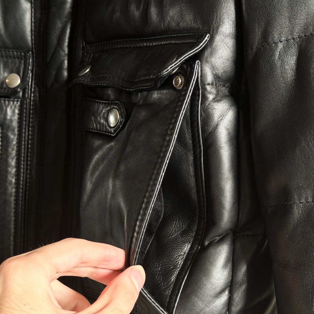 Dior Dior Homme AW08 Leather Puffer Down Jacket By KVA Size US L / EU 52-54 / 3 - 6 Thumbnail