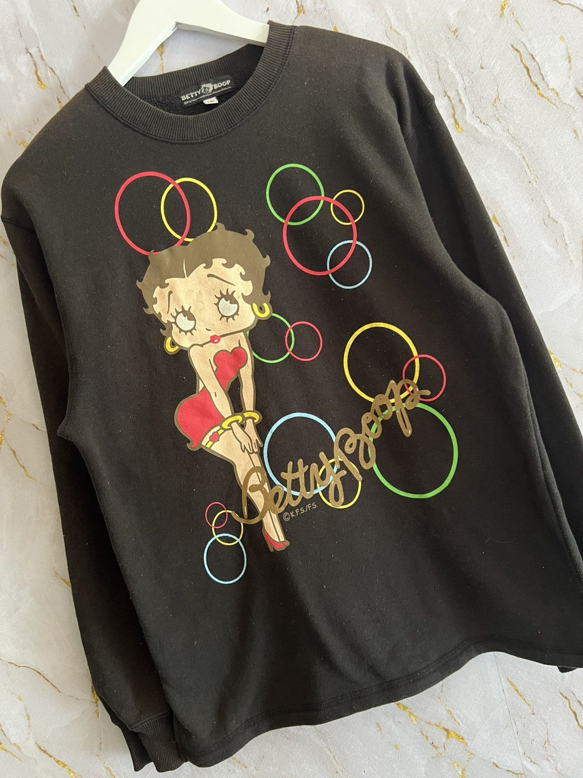Japanese Brand Vintage Betty Boop Big Logo Sweatshirt Size XL / US 12-14 / IT 48-50 - 3 Thumbnail