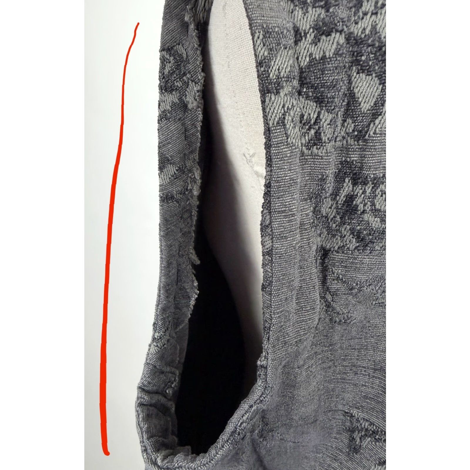 J. Jill J. Jill Vest Shirt Womens Large Tall Floral Boho Tapestry Knit Charcoal Gray 90s Partially Altered Sleeveless Bodice - AS IS Size L / US 10 / IT 46 - 7 Thumbnail