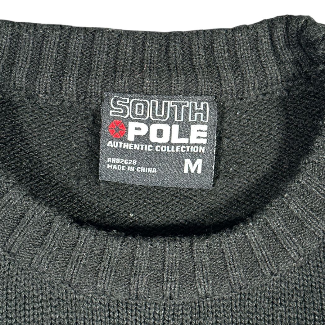 Southpole VINTAGE Southpole Sweater Mens Pullover Adult MEDIUM Black White Gray Striped Crew Neck Ribbed Inlay 90s Y2K Decade Fashion Size US M / EU 48-50 / 2 - 5 Thumbnail