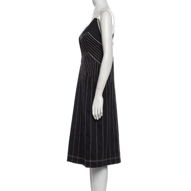 Valentino Valentino Striped A-Line Dress Size S / US 4 / IT 40 - 6 Thumbnail