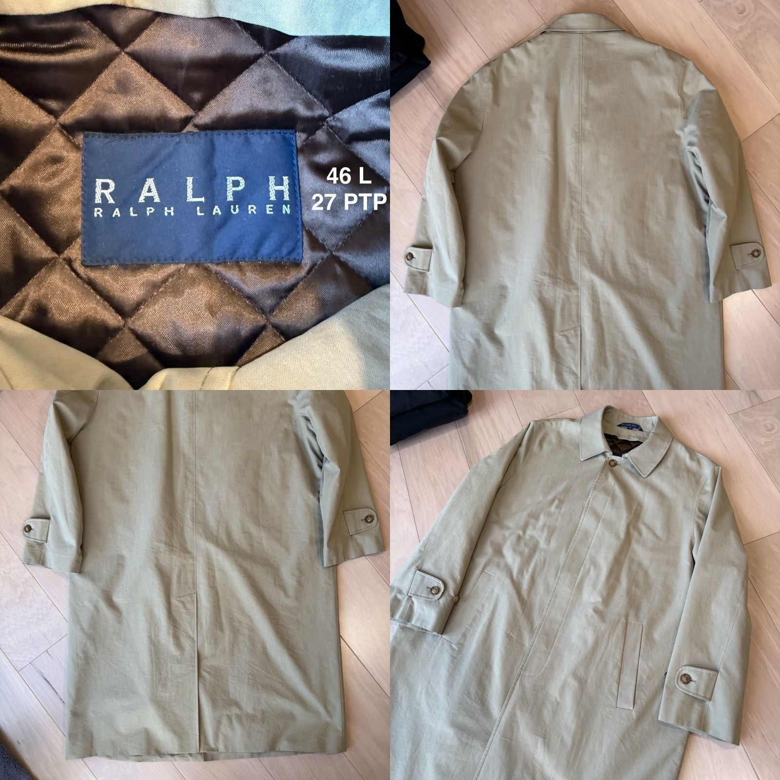 Polo Ralph Lauren VINTAGE Polo Ralph Lauren Trench Coat 46 Khaki Long Overcoat Winter Outerwear Men Beige 90s USA Carhartt J97 Style Coat Mens Size US XXL / EU 58 / 5 - 8 Thumbnail