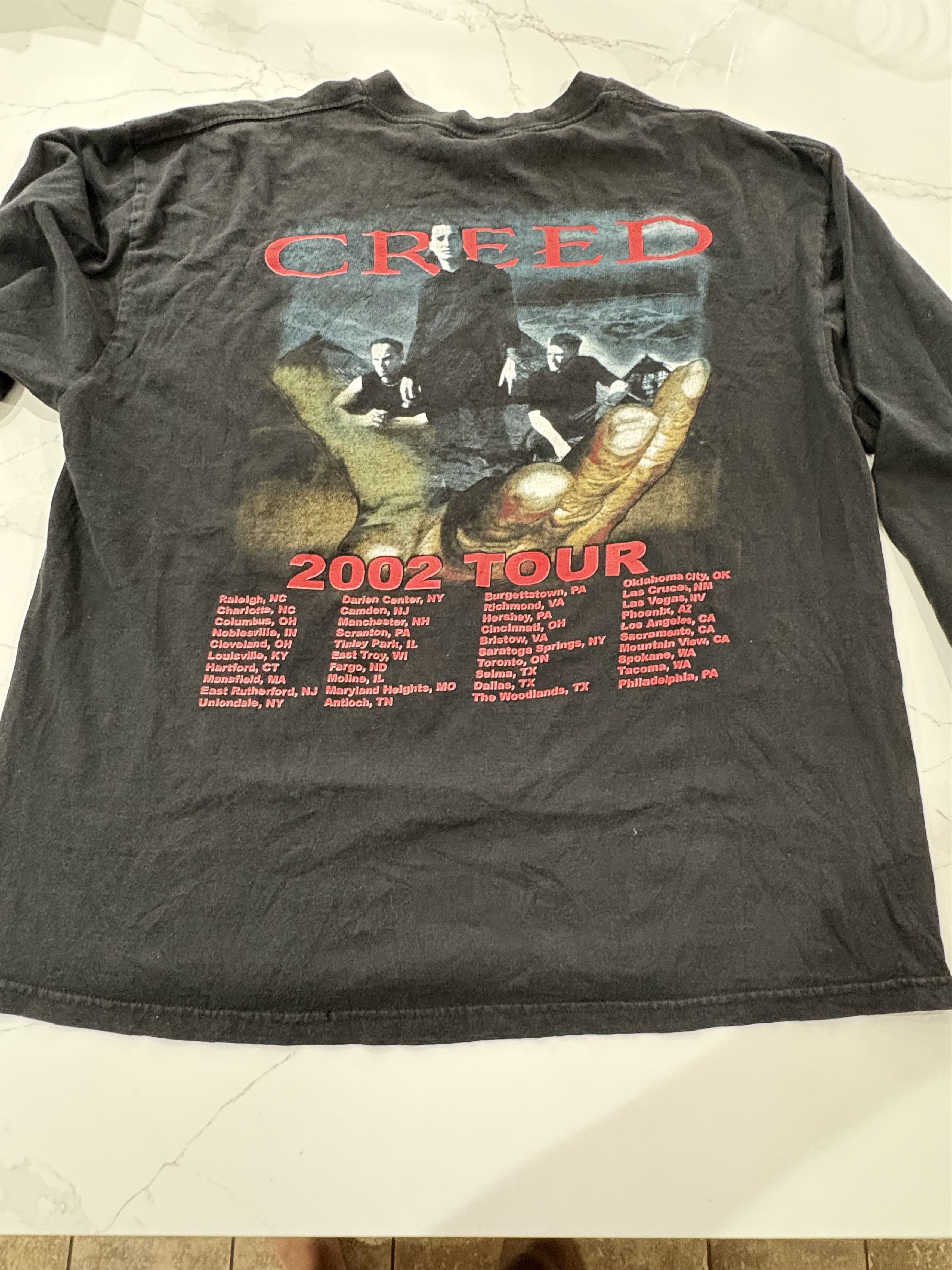 Band Tees × Delta × Vintage Vintage Creed 2002 Band Tour Long Sleeve Tee Size US XL / EU 56 / 4 - 2 Thumbnail