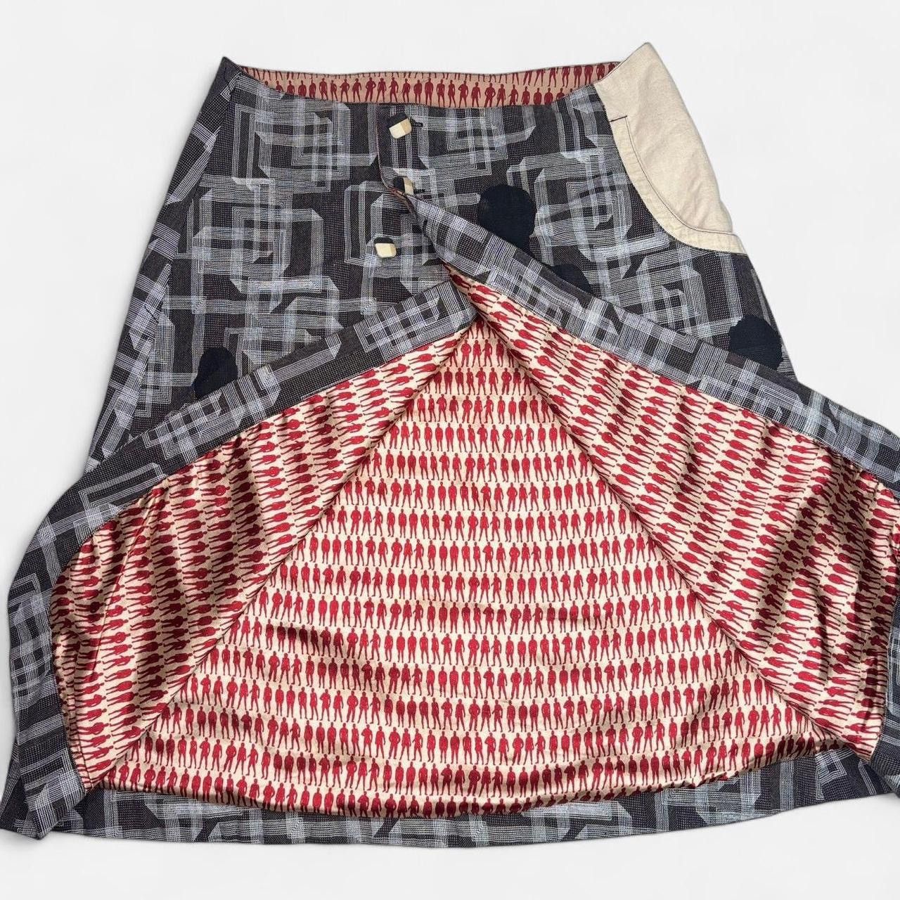 Vintage Archive avant garde trompe l’oeil graphic print skirt Size 32" / US 10 / IT 46 - 3 Thumbnail