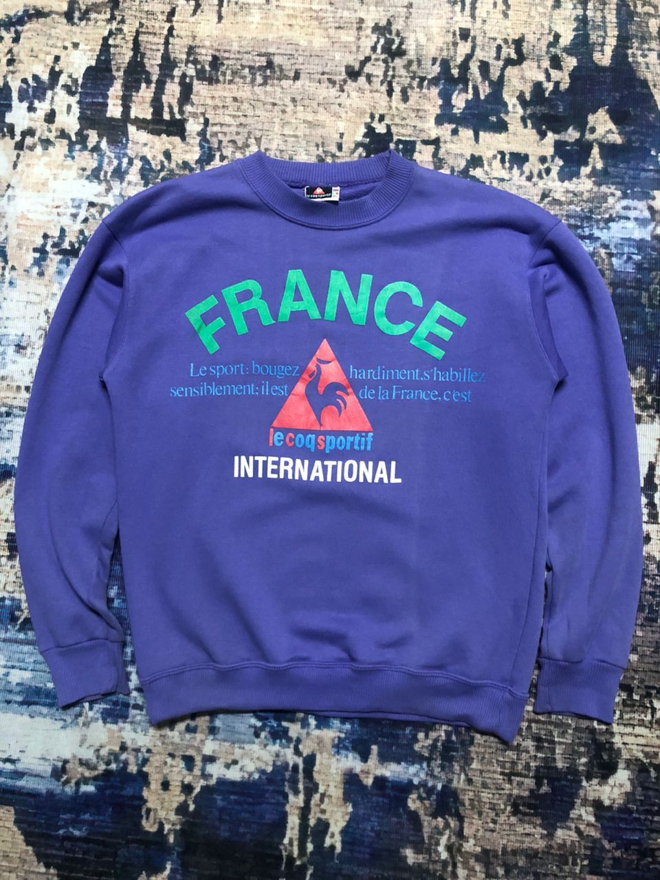 Le Coq Sportif Vintage 90s Le Coq Sportif France Sweatshirt Dirty Size US M / EU 48-50 / 2 - 1 Thumbnail