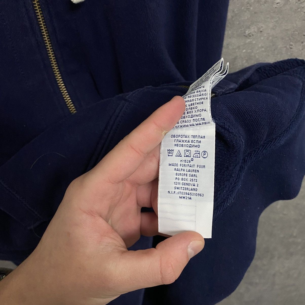 Polo Ralph Lauren Vintage Polo Ralph Lauren Zip Up Hoodie Navy Blue Size US XL / EU 56 / 4 - 10 Thumbnail