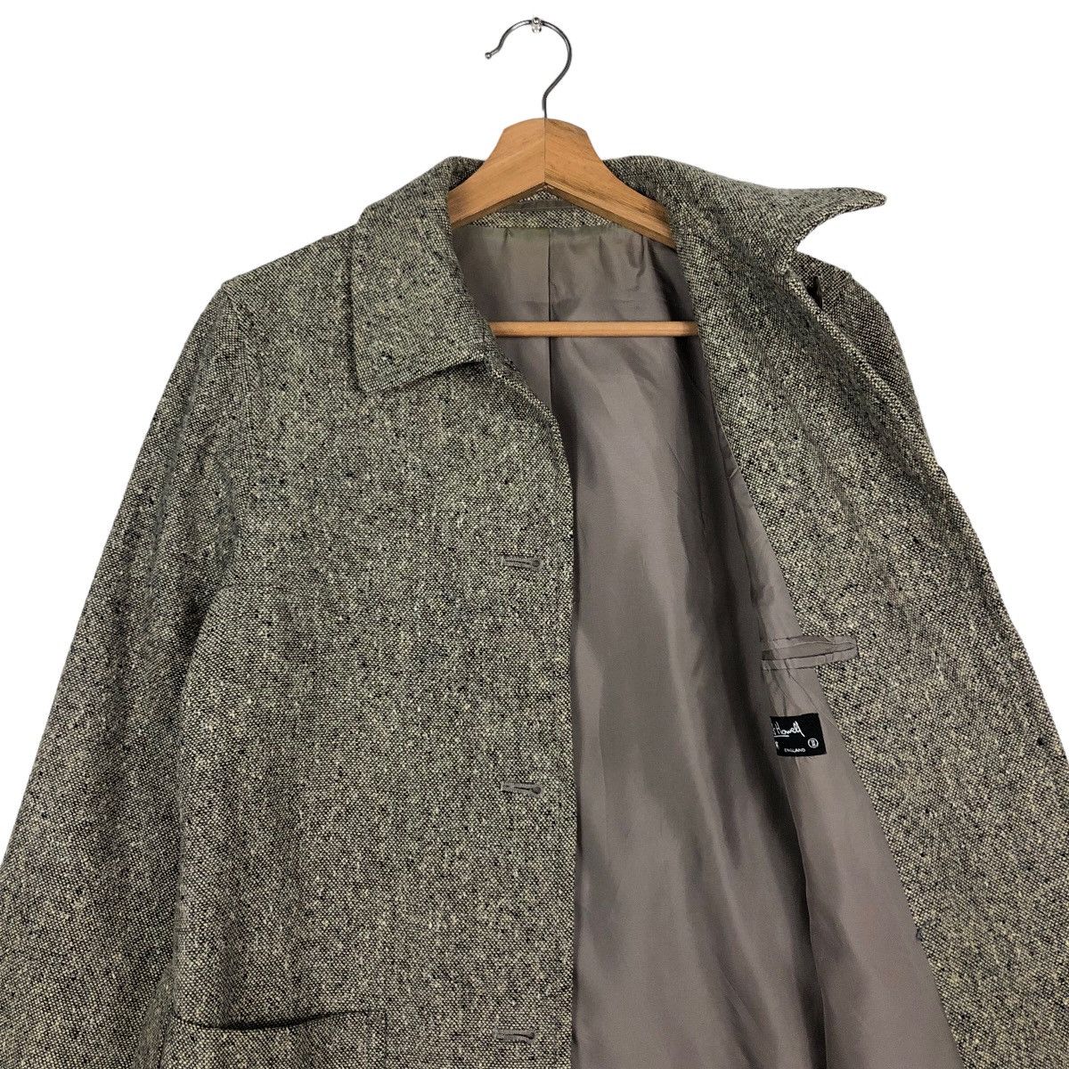 Margaret Howell 🔥Rich Grey - Long Coats Fly Jackets Wool Herringbone Belted Size US M / EU 48-50 / 2 - 12 Thumbnail