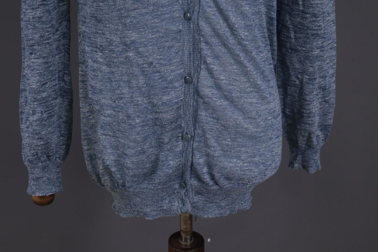 CLOSED Closed Blue Linen Knit Cardigan Sweater Size M Size US M / EU 48-50 / 2 - 4 Thumbnail