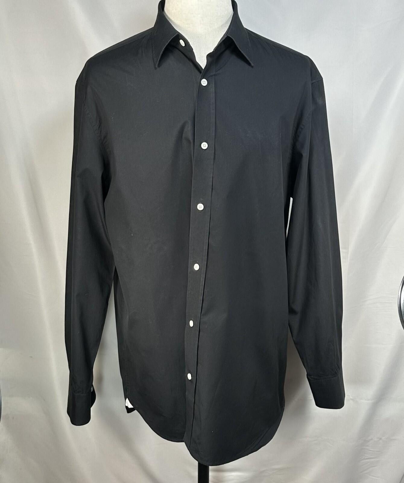 Banana Republic Banana Republic 100% Cotton Slim Fit Button Up Black Mens XL Size US L / EU 52-54 / 3 - 1 Thumbnail