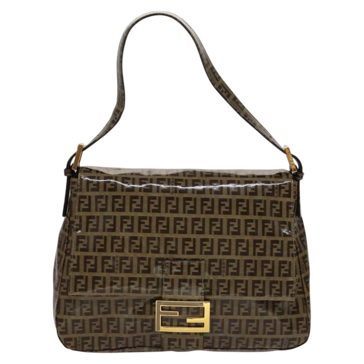 Fendi Zucchino Beige Canvas Shoulder Bag (Pre-Owned) Size ONE SIZE - 1 Thumbnail