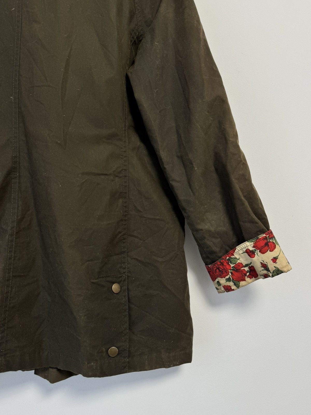 Barbour Barbour Abrosa Beadnell Liberty Rose olive wax jacket USA-10 Size XL / US 12-14 / IT 48-50 - 20 Thumbnail