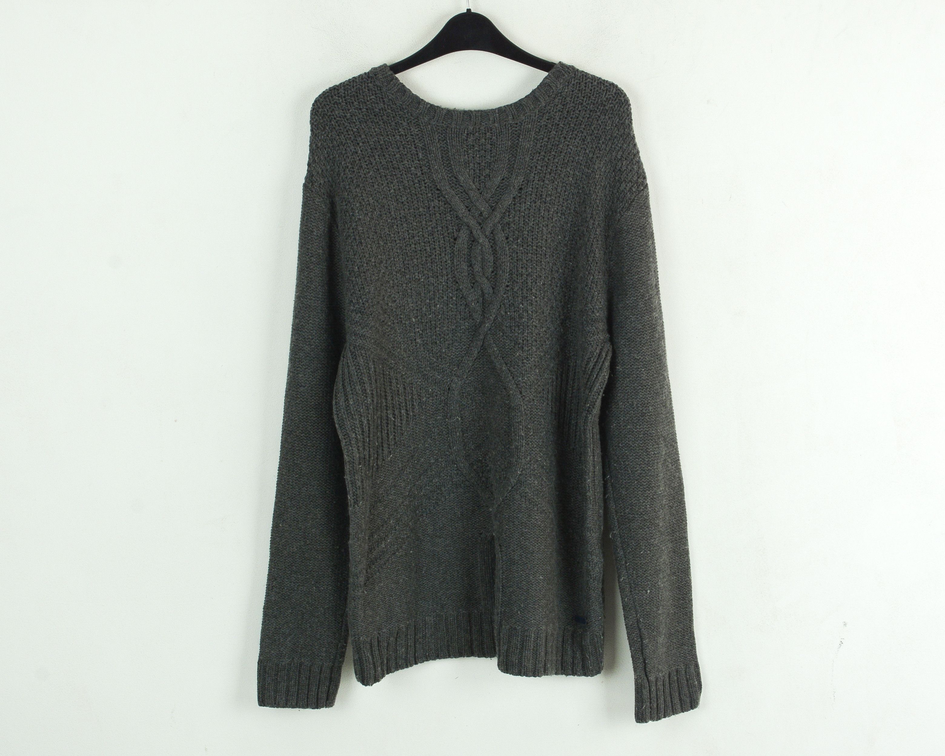 Gant Wool Knit Sweater Pullover Crew Neck Jumper Cotton Cable Size US L / EU 52-54 / 3 - 1 Thumbnail