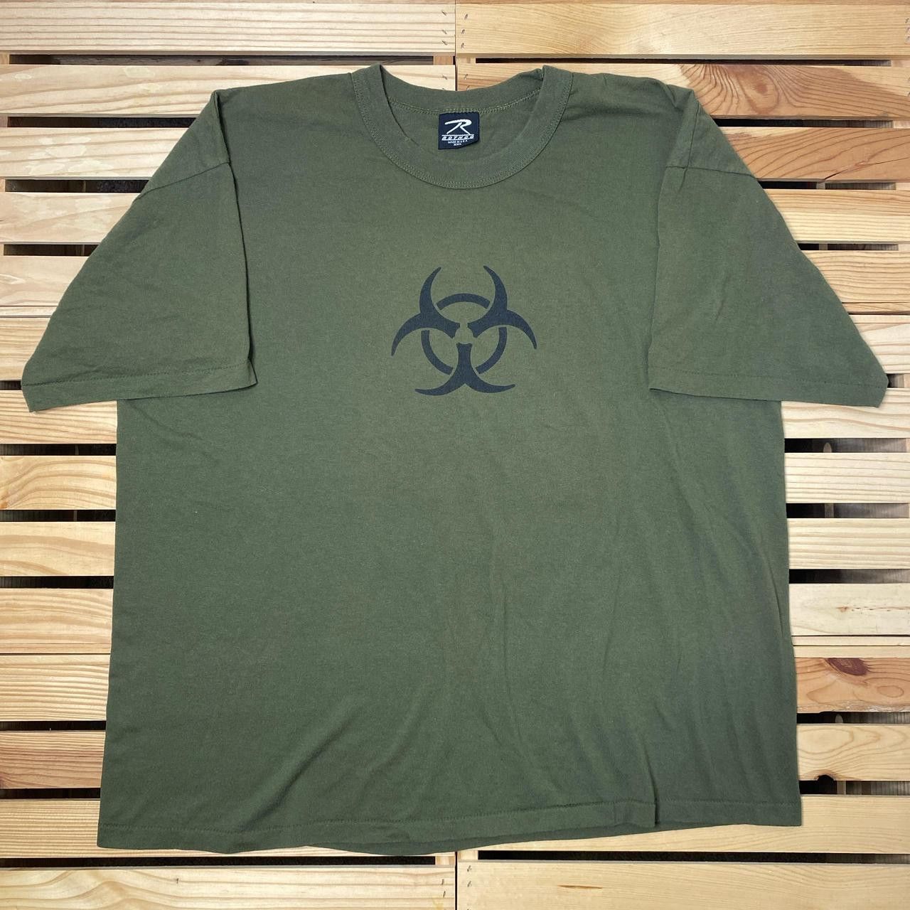 Rothco Vintage Biohazard Sign Green Y2K Tee Size 2XL Size US XXL / EU 58 / 5 - 1 Thumbnail