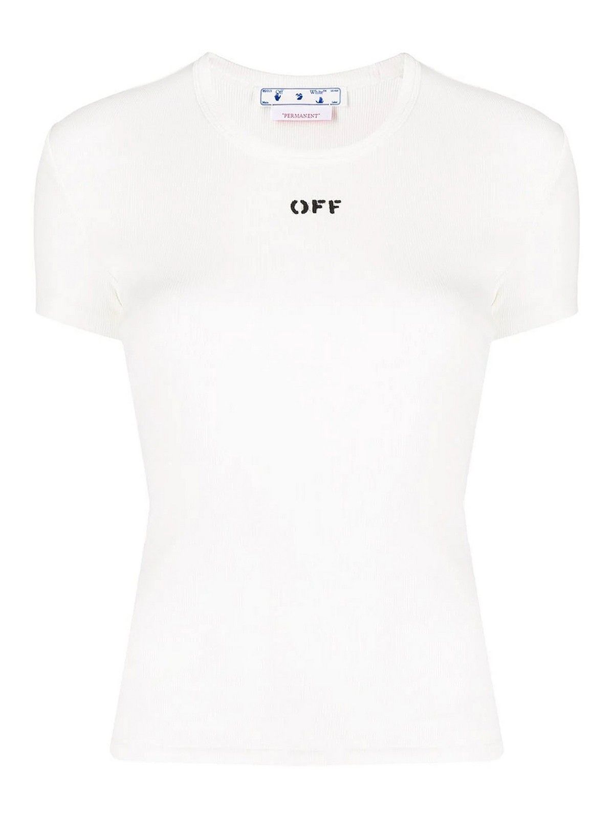 Off-White o1gr1nt0325 Off Stamp Rib Basic T-Shirt in White Size XL / US 12-14 / IT 48-50 - 1 Thumbnail