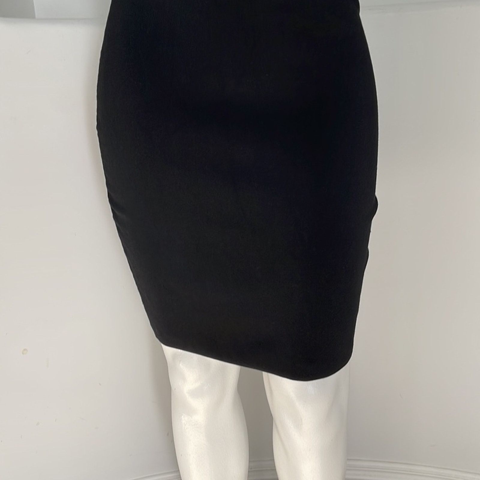 Diane von Furstenberg Diana Von Furstenberg “Moscow” Black Mini Bodycon Dress L Size L / US 10 / IT 46 - 7 Thumbnail